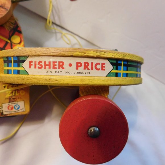 VINTAGE FISHER PRICE TEDDY ZILO XYLOPHONE PULL TOY - Picture 10 of 11